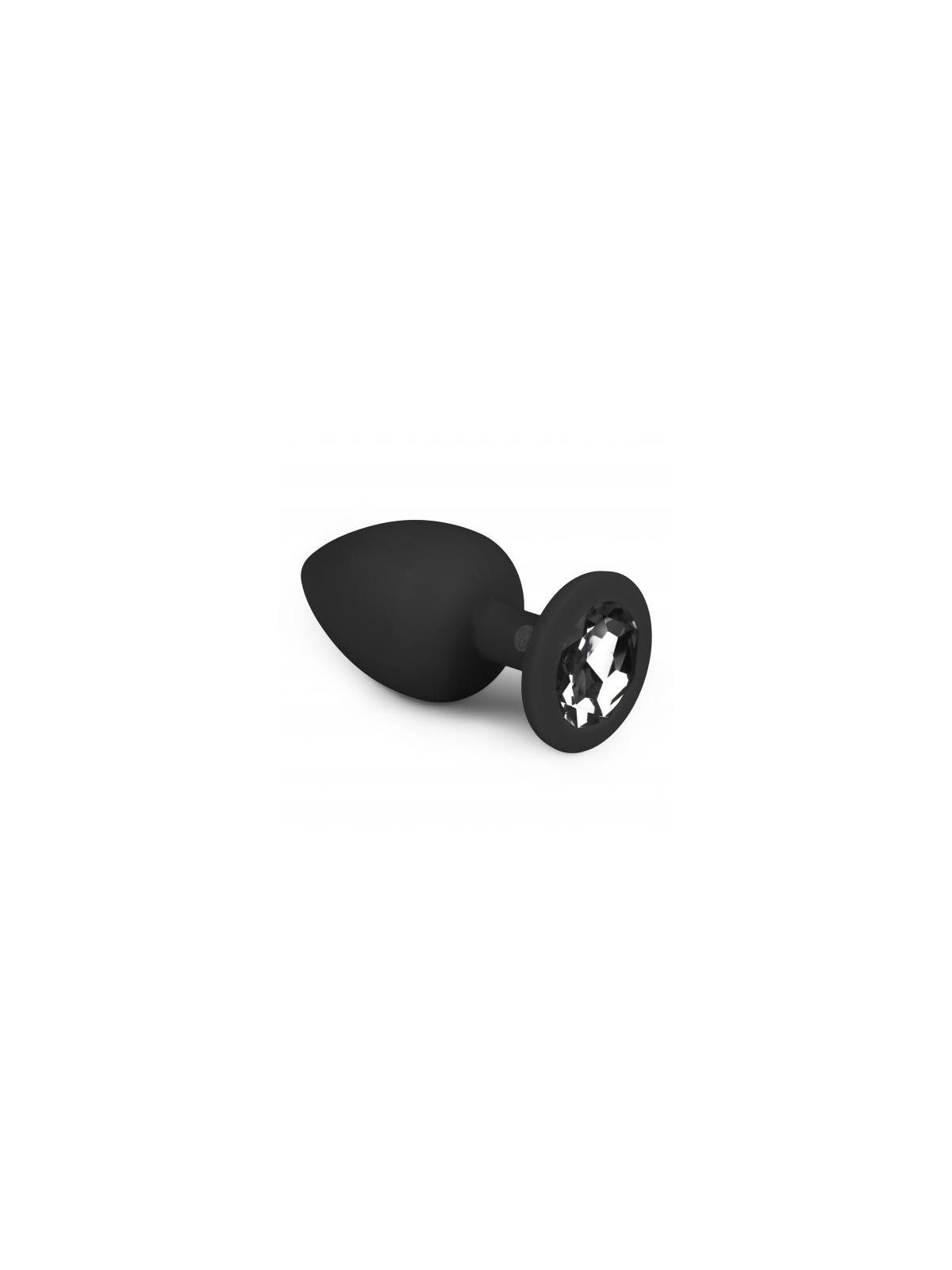 Plug Grande Con Diamante - Negro