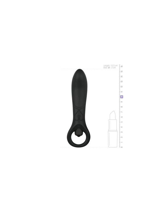 Vibrador Anal Silicona - Negro