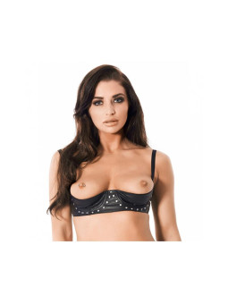 Sujetador Copas Abiertas Cuero Ajustable