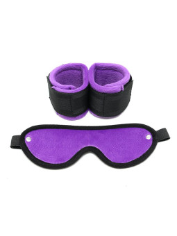 Esposas y Máscara Ajustables Púrpura