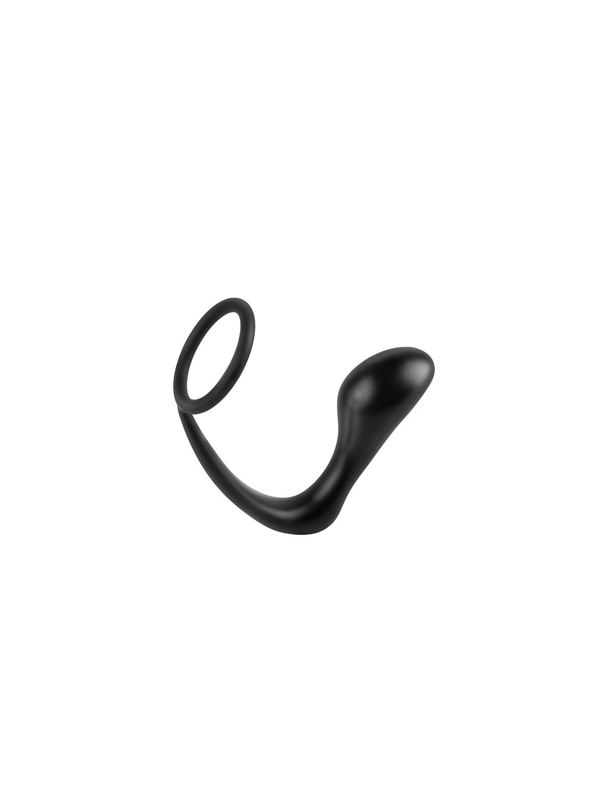 Estimulador Anal Ass-Gasm Cockring Plug - Color Negro