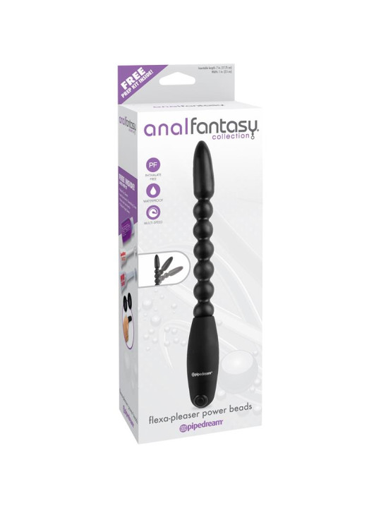 Anal Fantasy Collection Flexa Pleaser Power Beads - Color Negro