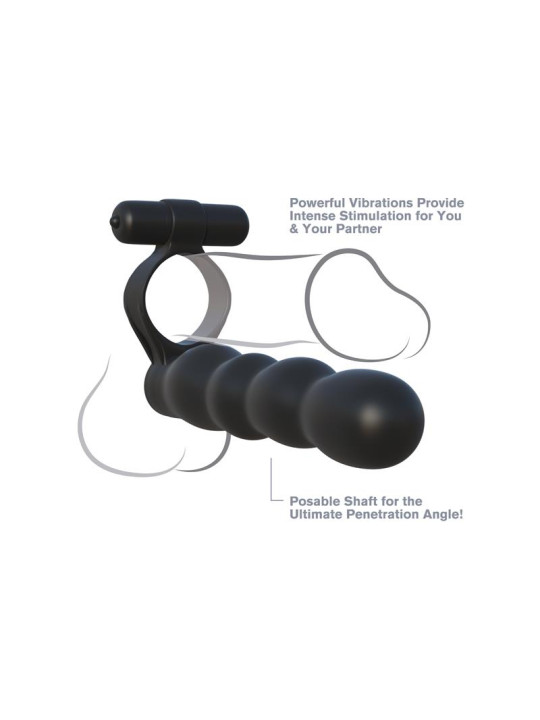 Fantasy C-Ringz Anillo Doble Penetrador Flexible Negro