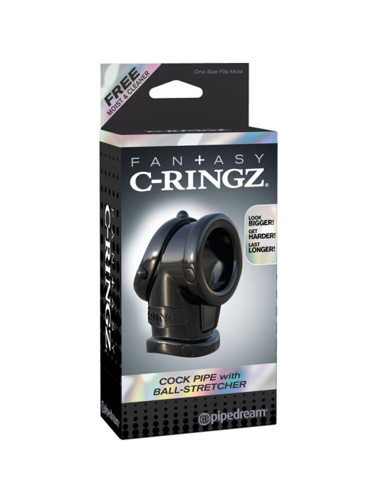 Fantasy C-Ringz Anillo con Ball-Strecher Color Negro