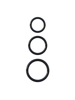 Fantasy C-Ringz Set de 3 Anillos de Silicona Color Negro