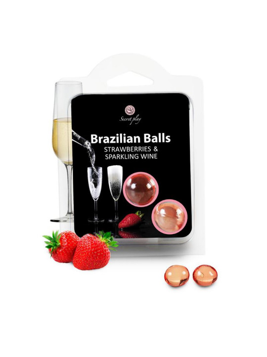 Secret Play Set 2 Brazilian Balls Aroma Fresas Cava