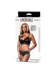 Set 2 Piezas Sujetador con Braguita Negro