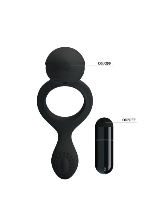 Pretty Love Anillo Vibrador Ethel Color Negro