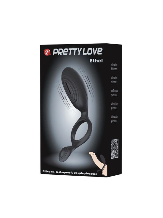 Pretty Love Anillo Vibrador Ethel Color Negro