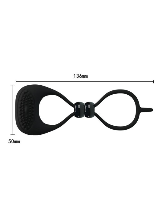 Pretty Love Anillo Vibrador Locker Color Negro