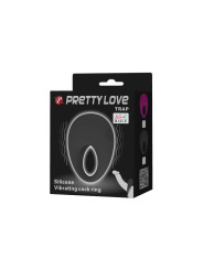 Pretty Love Anillo Vibrador Trap Color Negro