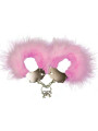 Esposas Metal con Plumas Rosa