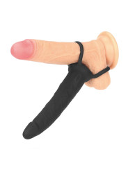 Dildo Anal con Doble Anillo Negro