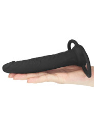 Dildo Anal con Doble Anillo Negro