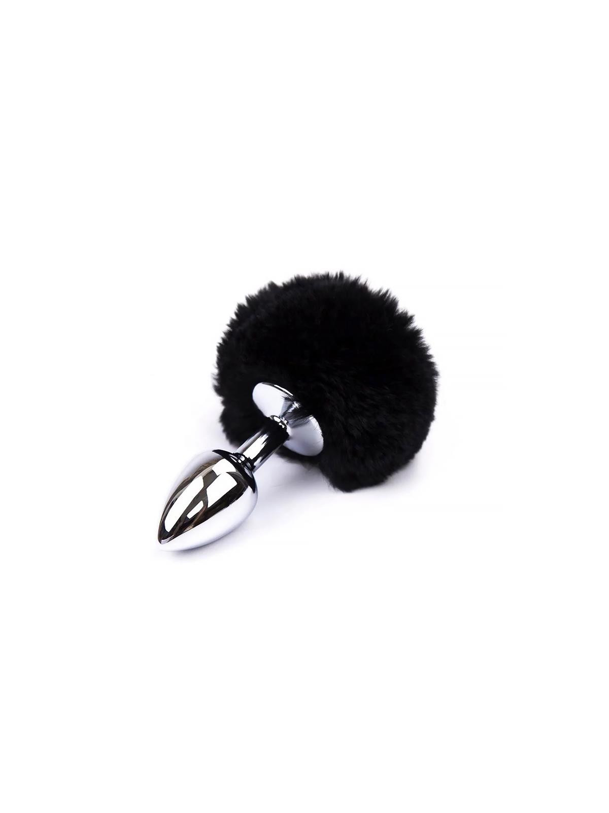 Plug Anal con Pompón Negro Talla S