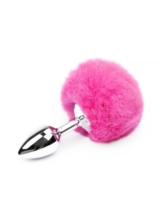 Plug Anal con Pompón Rosa Talla S