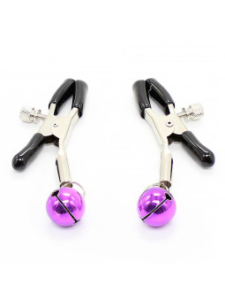 Pinzas para Pezones con Cascabel Púrpura