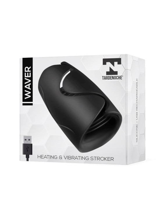 Waver Masturbador Masculino Función Calor y Vibración Flexible USB Silicona