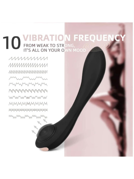 Pulsar Vibrador con Pulsación y Esqueleto Articulado Silicona USB