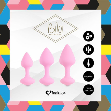 Bibi Set de 3 Plugs Anales Rosa