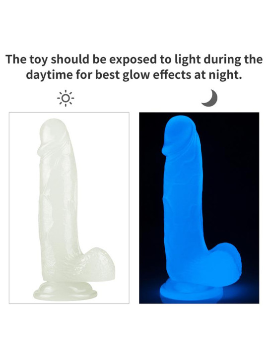 Dildo Lumino 7.5 Luz Azul