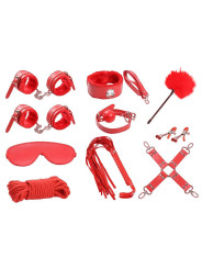 Set de Bondage 10 Piezas Rojo