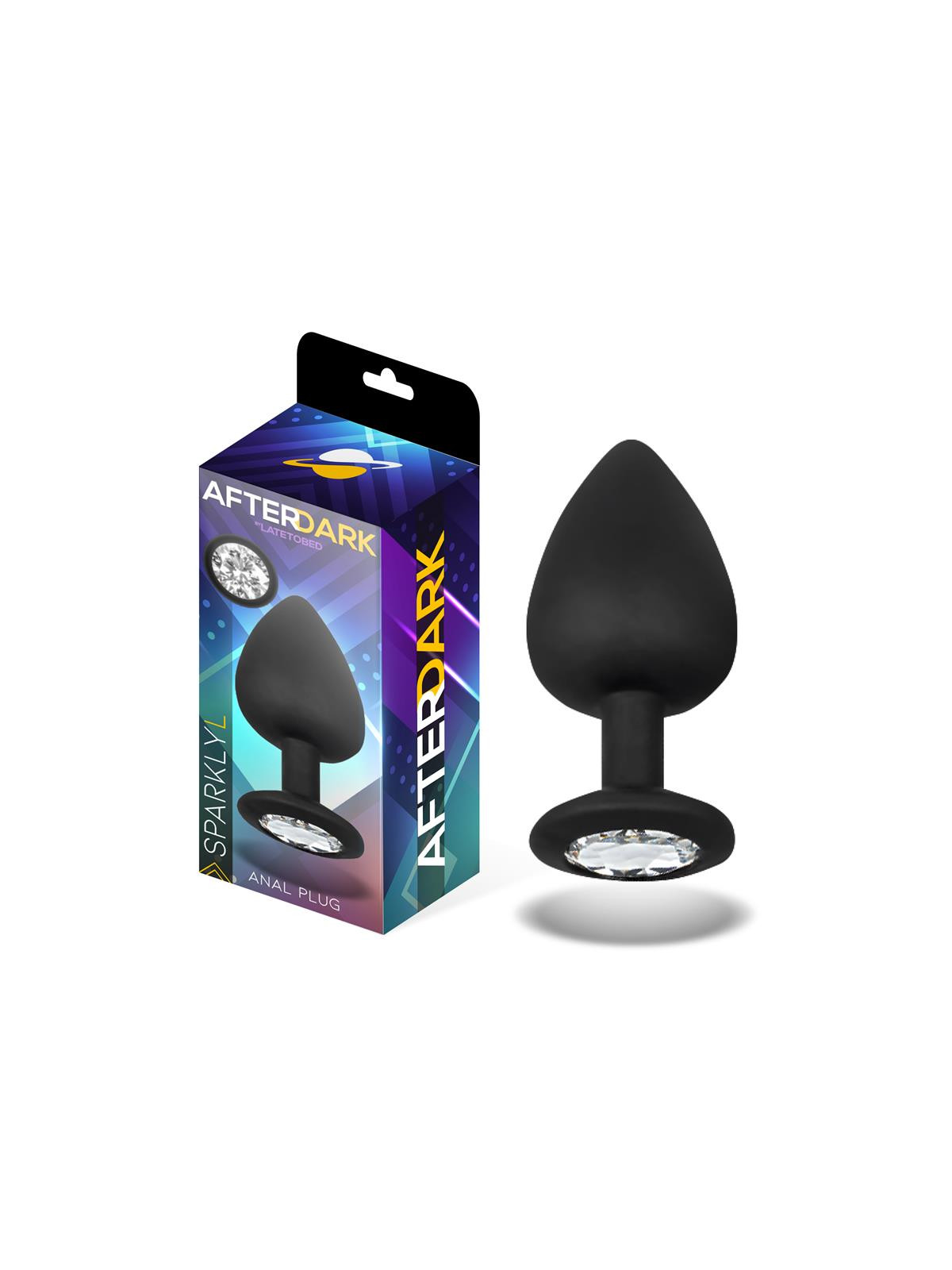 Sparkly Plug Anal con Joya Silicona Talla L 9.5 cm x 4.5 cm