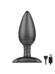 Asher Plug Anal con Control Remoto USB Magnético Negro