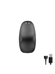 Asher Plug Anal con Control Remoto USB Magnético Negro