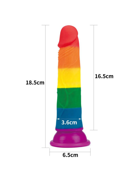 Dildo Prider 7 Silicona Líquida LGBT