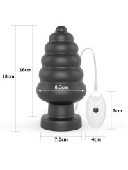 Plug Anal con Vibración King Sized 7 Negro