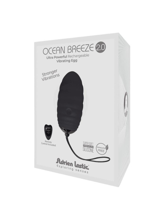 Huevo Vibrador con Control Remoto Ocean Breeze 2.0 Negro