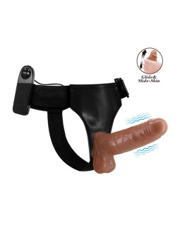 Arnés con Dildo Retractil con Vibración