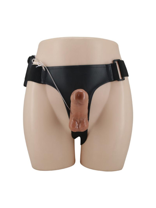 Arnés con Dildo Retractil con Vibración