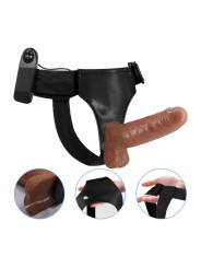 Arnés con Dildo Retractil con Vibración