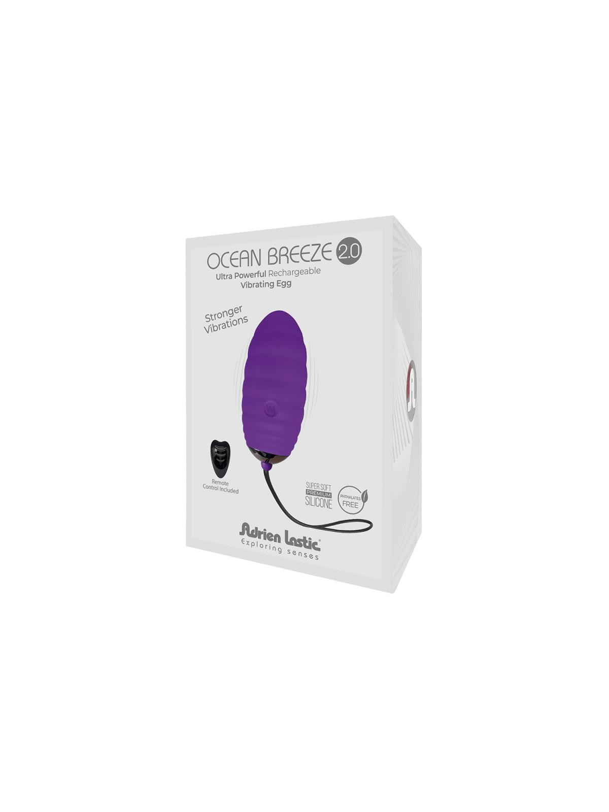Huevo Vibrador con Control Remoto Ocean Breeze 2.0 Púrpura