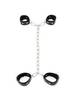 Esposas Cuero con Cadena Metálica Ajustable