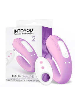 Brightmauve Vibrador para Parejas Doble Motor Control Remoto USB Silicona