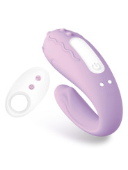 Brightmauve Vibrador para Parejas Doble Motor Control Remoto USB Silicona