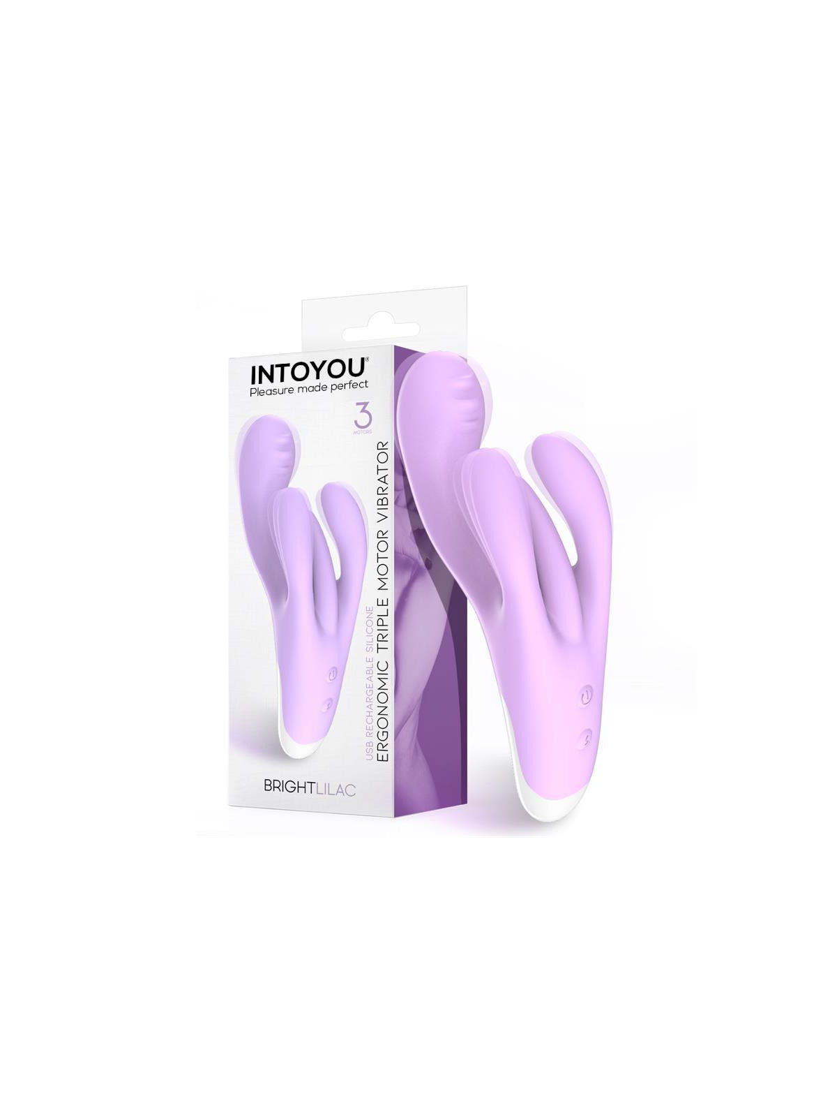 Brightlilac Vibrador Triple Motor Ergonomico USB Silicona