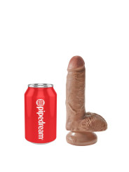 King Cock Pene con Testículos de 7 - Bronceado