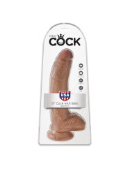 King Cock Pene con Testículos de 9 - Bronceado