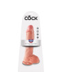 King Cock Pene con Testículos de 10 - Color Natural