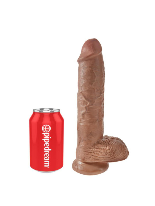 King Cock Pene con Testículos de 10 - Bronceado