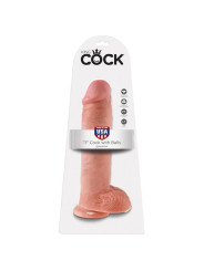 King Cock Pene con Testículos de 11 - Color Natural