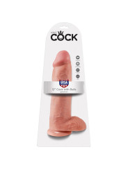 King Cock Pene con Testículos de 12 - Color Natural