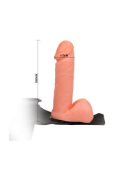 Arnés con Dildo y Testículos 17.5 cm