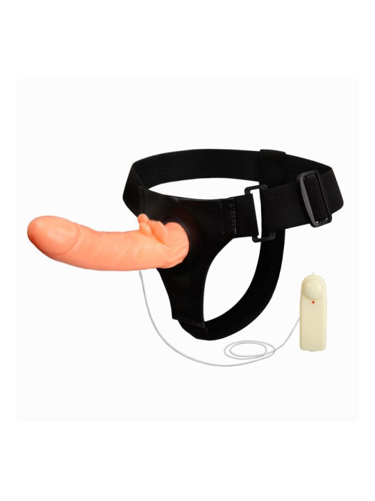 Baile Arnés con Dildo y Control Remoto 18 cm