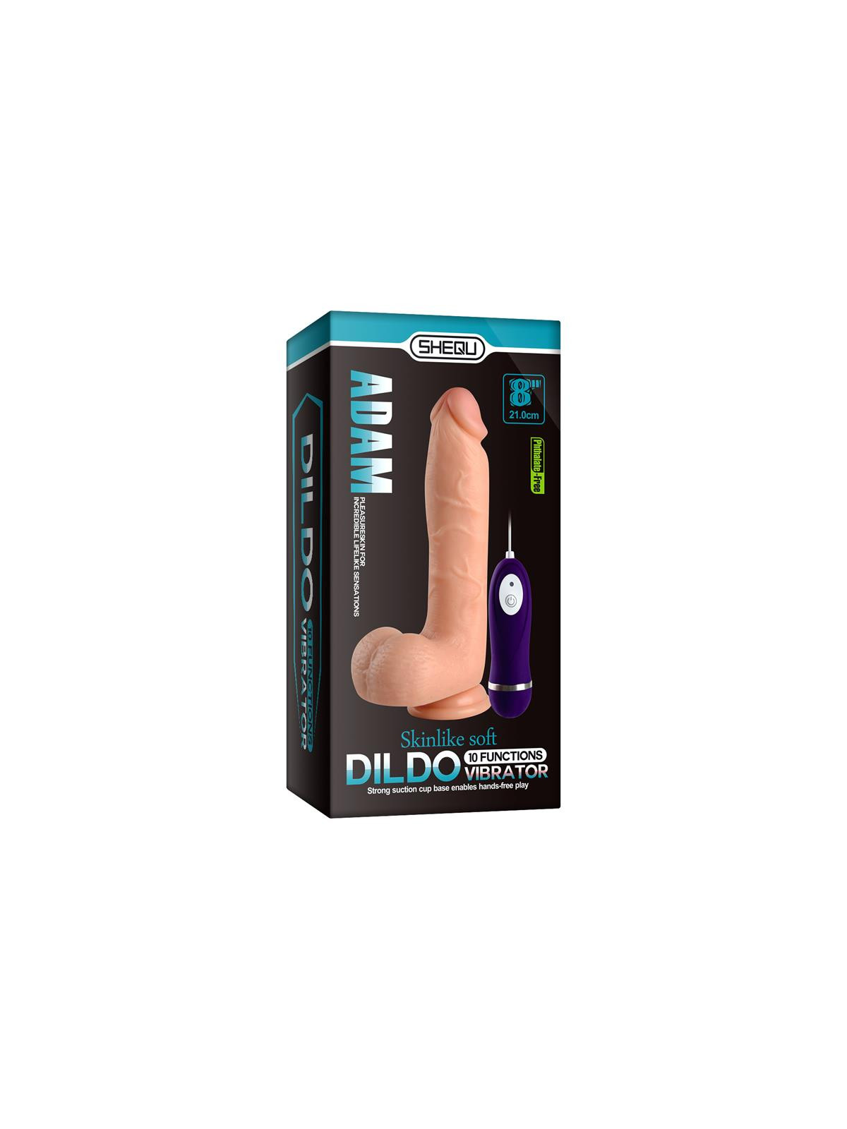 Vibrador Realista Control Remoto Adam 21 cm