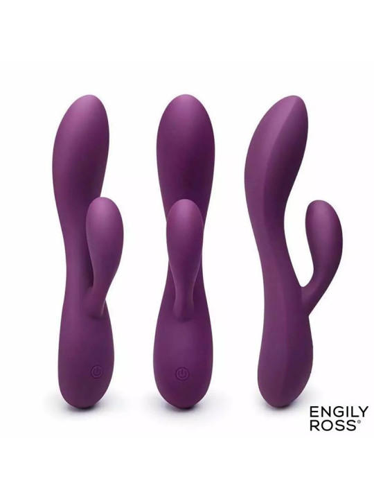 Bacall 3.0 Vibrador Silicona Liquida Inyectada Doble Motor USB Púrpura